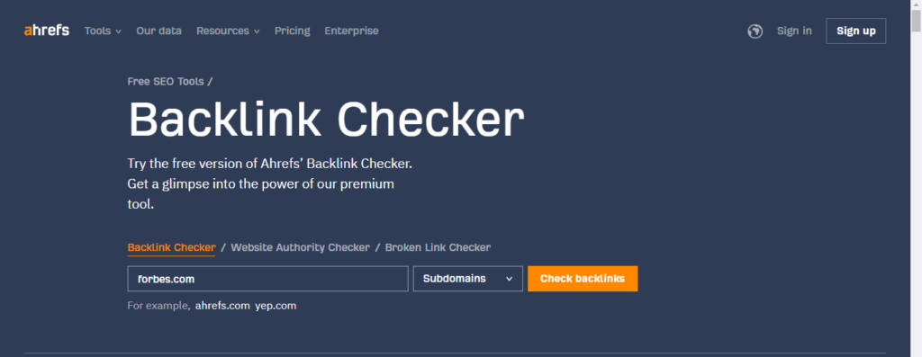 monitoring backlinks Ahrefs backlink checker