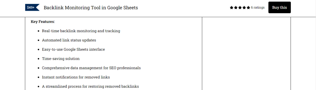 backlink monitoring tool in google sheets