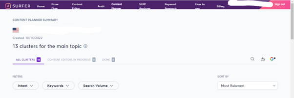 SurferSEO Tool