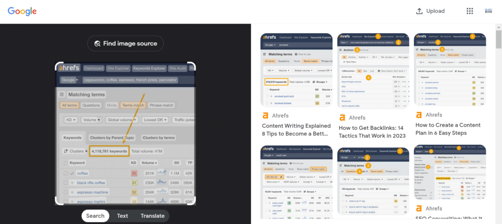 Using reverse image search to find uncredited usage of your SaaS product screenshots
