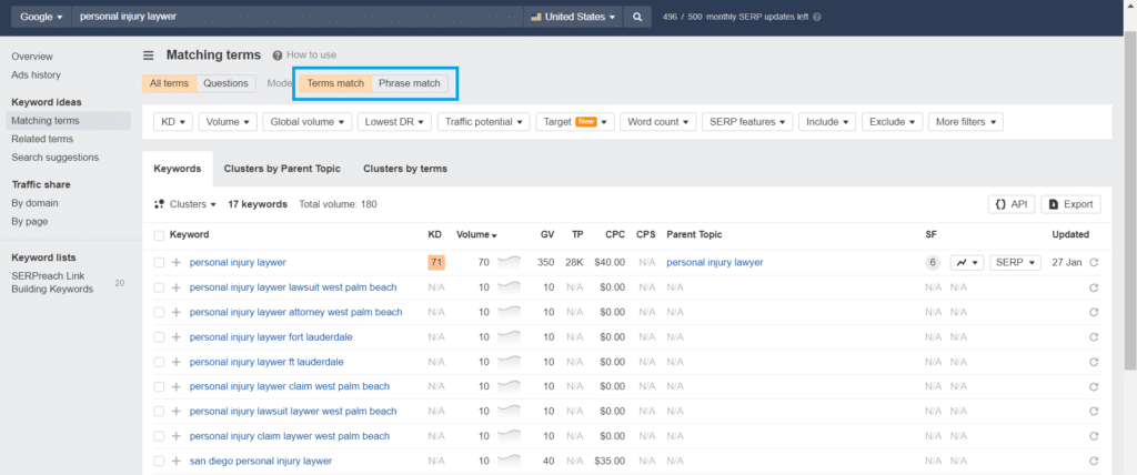 28-keyword-research-matching-terms