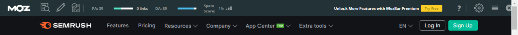 visit URL on mozbar