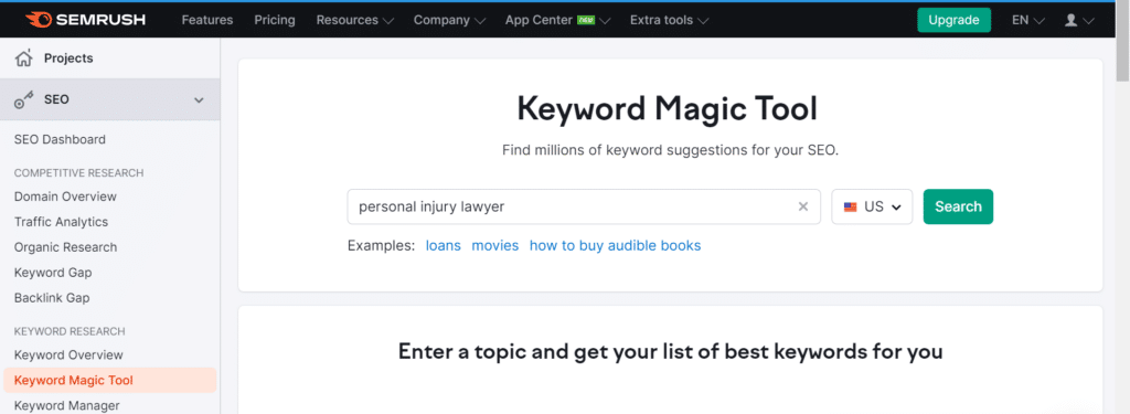 6-keyword-research-semrush-magic-tool