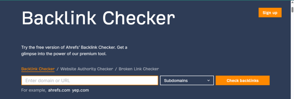 Ahrefs showing backlinks from prominent websites and their domain ratings