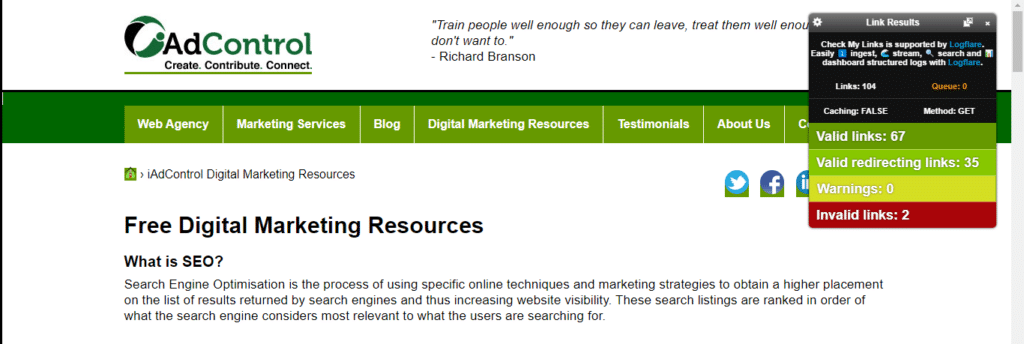 Broken Link Building Chrome Extension Method