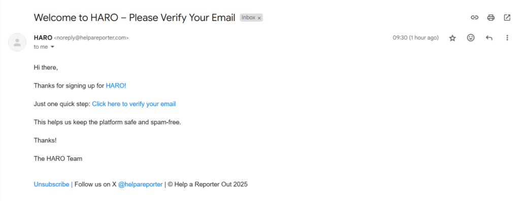 verify sign up to land links